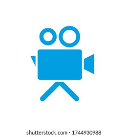 Video camera icon in trendy flat style isolated on background. Video camera icon page symbol for your web site design Vector illustration,