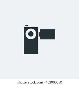 Video Camera icon in trendy flat style background, image jpg, vector eps, flat web, material icon, UI illustration
