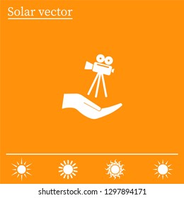 Video camera icon vector