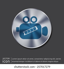Video camera icon vector