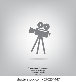 Video camera icon vector