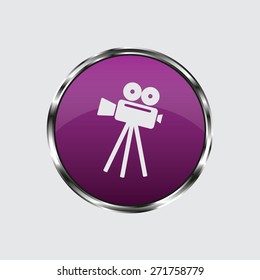 Video camera icon vector