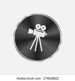 Video camera icon vector