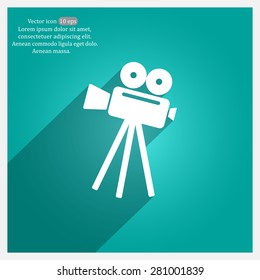 Video camera icon vector