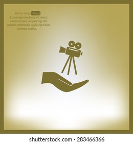Video camera icon vector