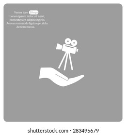 Video camera icon vector