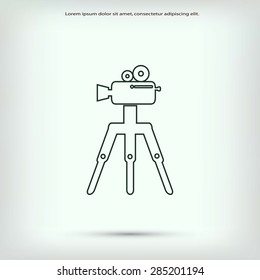 Video camera icon vector