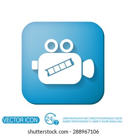 Video camera icon vector