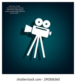 Video camera icon vector