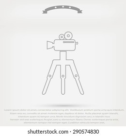 Video camera icon vector Video camera icon vector