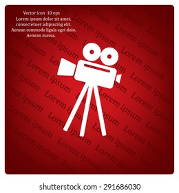 Video camera icon vector