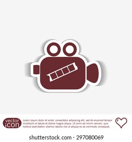 Video camera icon vector
