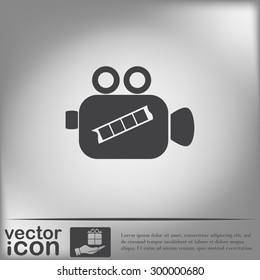 Video camera icon vector