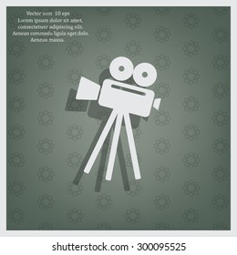 Video camera icon vector