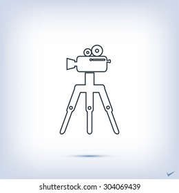 Video camera icon vector