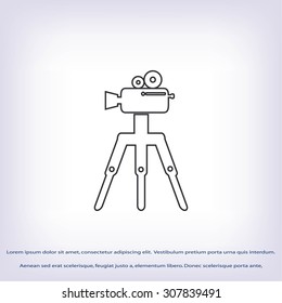 Video camera icon vector