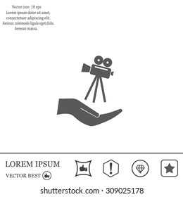 Video camera icon vector