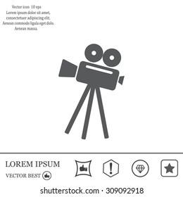 Video camera icon vector