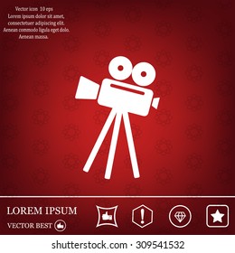 Video camera icon vector