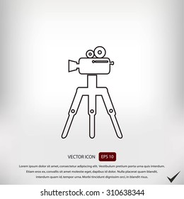 Video camera icon vector
