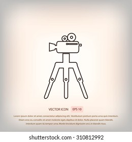 Video camera icon vector