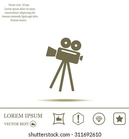 Video camera icon vector