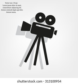Video camera icon vector