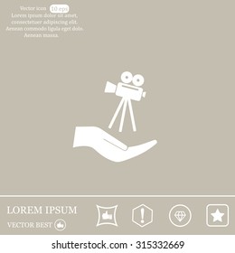 Video camera icon vector