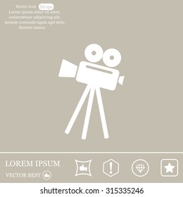 Video camera icon vector