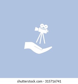 Video camera icon vector