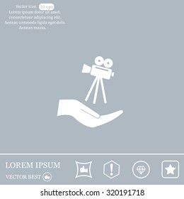 Video camera icon vector