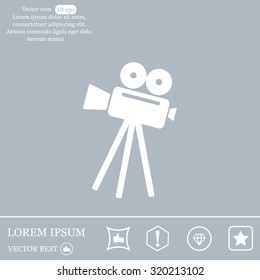 Video camera icon vector