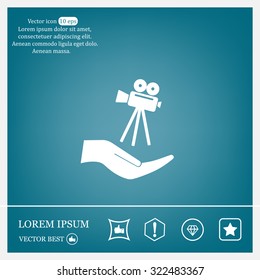 Video camera icon vector