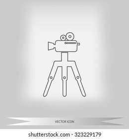 Video camera icon vector