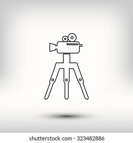 Video camera icon vector