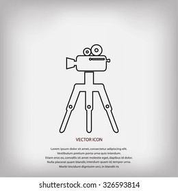 Video camera icon vector