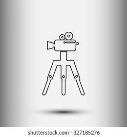 Video camera icon vector