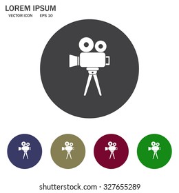 Video camera icon vector