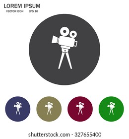 Video camera icon vector
