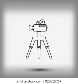 Video camera icon vector