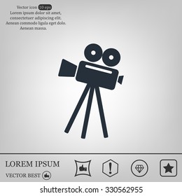 Video camera icon vector