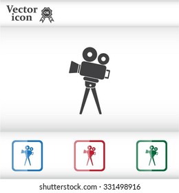 Video camera icon vector