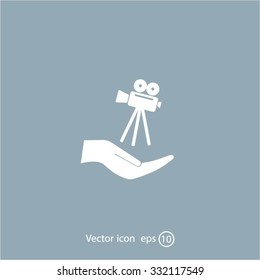 Video camera icon vector