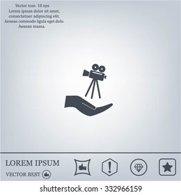 Video camera icon vector