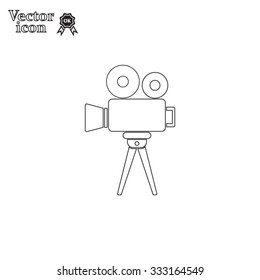 Video camera icon vector