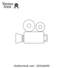 Video camera icon vector