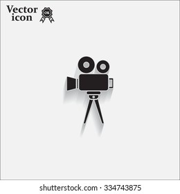 Video camera icon vector