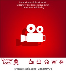 Video camera icon vector