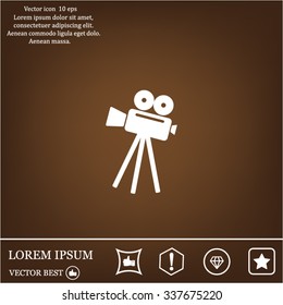 Video camera icon vector