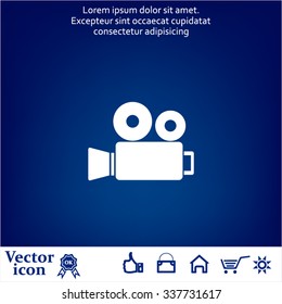 Video camera icon vector